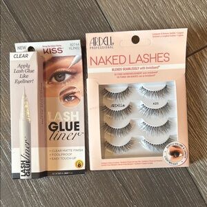 Ardell Naked Lashes and Kiss Lash Glue Liner Set NEW